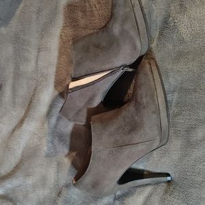 Gray winter fall boots